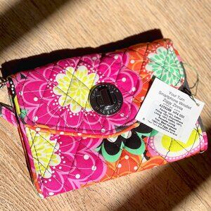 Vera Bradley - Turnlock Smatphone Wallet Wristlet - Ziggy Zinnia Orange Floral
